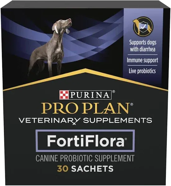 Purina Fortiflora Canine Nutritional Supplement Box, 30 Count (Pack of 3)