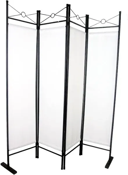 Elegant 4-Panel Screen Room Divider - Portable Privacy Screen for Home, Offic...