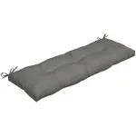 ARDEN SELECTIONS Outdoor Bench Cushion 48&#034;x18&#034; Polyester Box Edge Pebble Grey