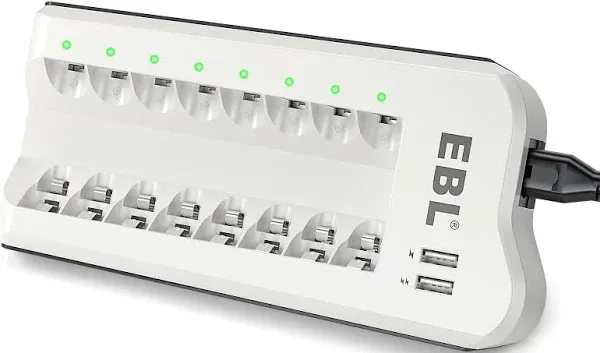 EBL Upgraded 8 Bays Battery Charger