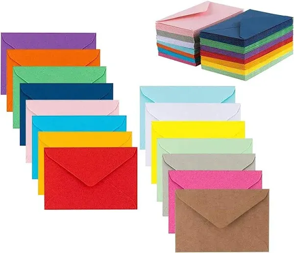 Colorful Envelopes 5" x 7" Assorted Colors 105 Pack