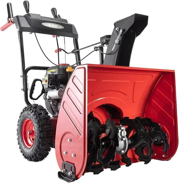 Powersmart Gas Snow Blower 24-inch 2-Stage Self-propelled 212cc Engine Gas Powered with Electric Start pss2240