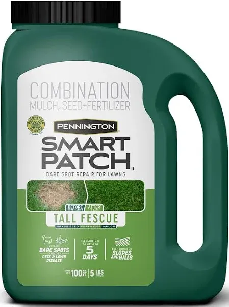 Pennington Smart Patch Fertilizer Mulch, Grass Seed - 5 lb