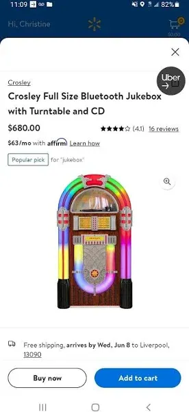 Crosley Digital LED Jukebox