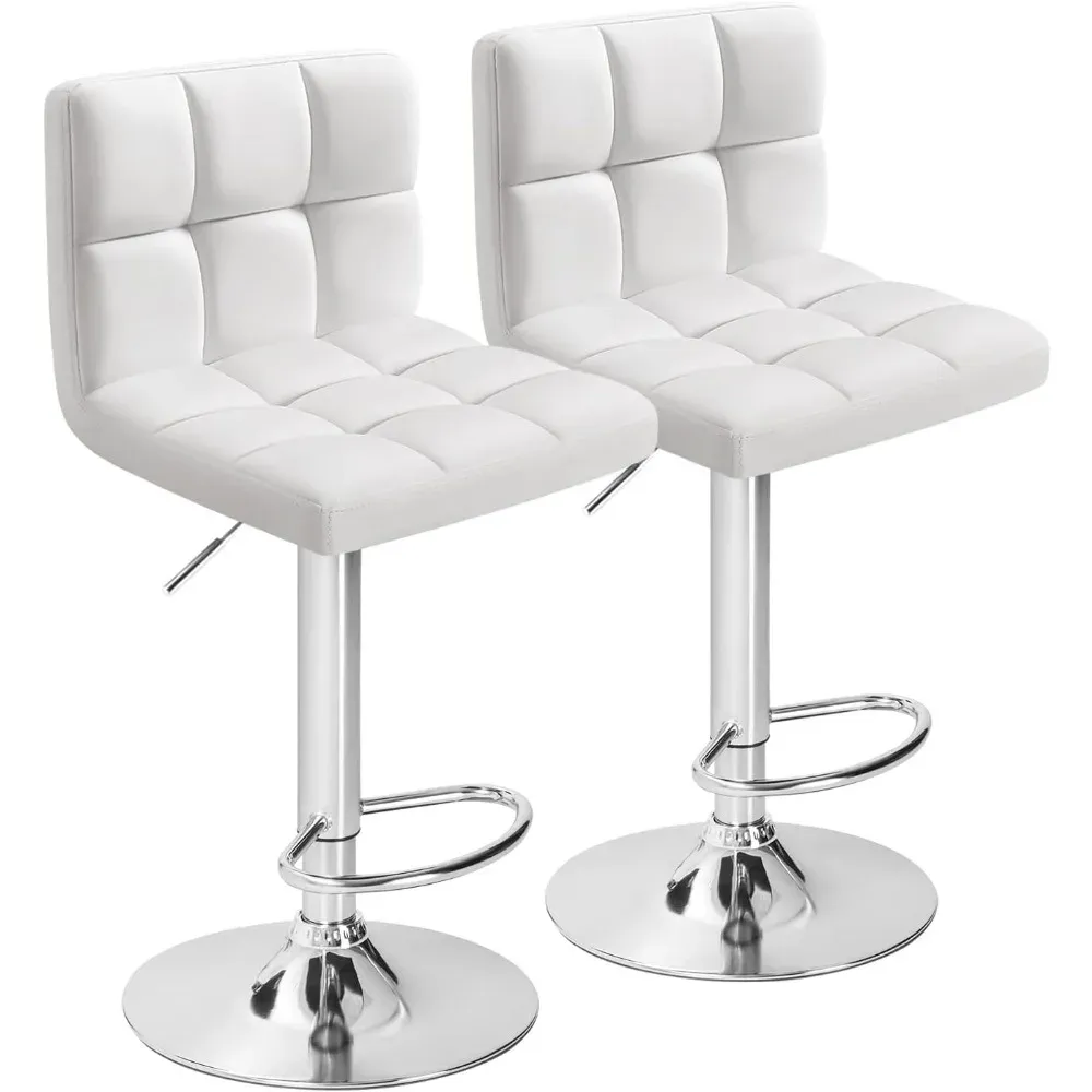 Homall Bar Stools Set of 2 Modern PU Leather Height Adjustable Swivel Barstool