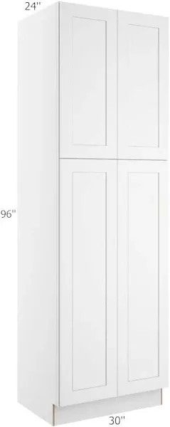 Shaker White Plywood Floor Wall Pantry Kitchen Cabinet