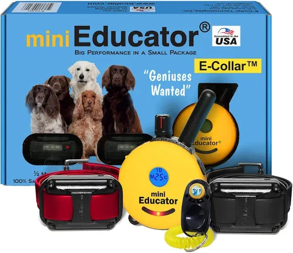 Educator ET-302 Two Dog Mini 1/2 Mile E-Collar Remote Dog Training Collar