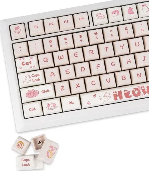 JOLINTAL Pink Cat Keycaps