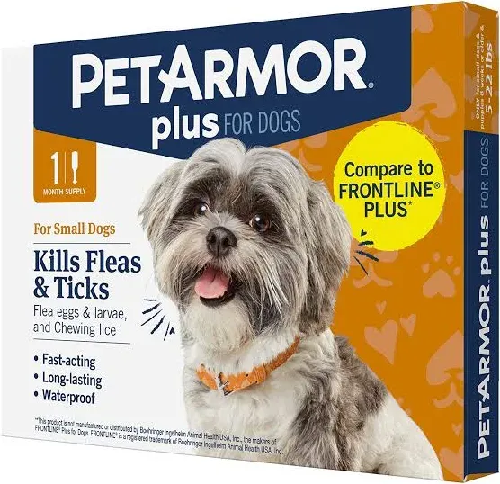 PetArmor Plus Tick &amp; Flea Prevention for Large Dogs (45-88lbs) 3 Applications