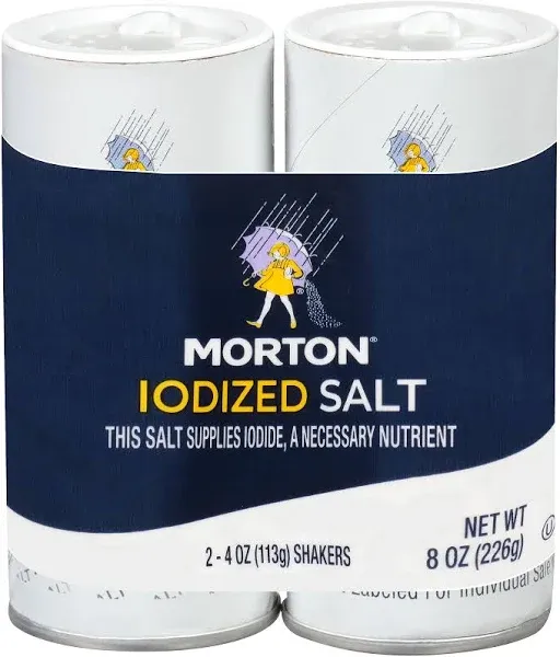 Morton Iodized Salt Shakers - 2 CT - 10 pack