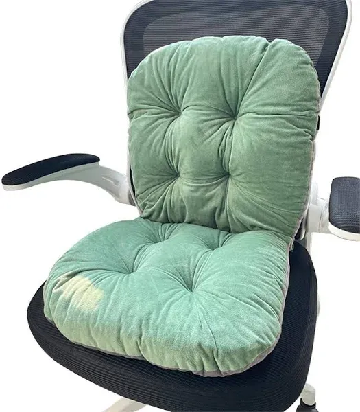 HMWQC Chair Cushion Plush High Back Rocking Chair Cushion Office Chair Cushion Seat Cushion with Back Support Relax Lazy Buttocks, 17*17*17in, Fruit Green, P6KO22E57PA13C7T