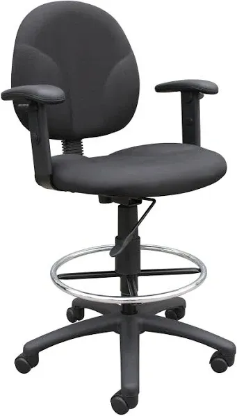 BOS-B1691,Boss Drafting Stool with Adjustable Arms and Footring