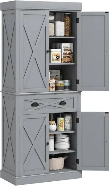 Homcom 72" Kitchen Pantry Storage Cabinet