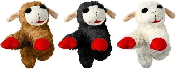 Mini Lamb Chop 6" Bundle Small Dog Toys | White, Black & Brown | Lambchop Squeaker Dog Pet Toy 6" Plush | Small | 3-Pack | Officially Licensed