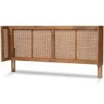 Rina Mid-Century Rattan Queen Wrap-Around Headboard