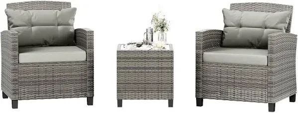 Shintenchi 3 Pieces Patio Furniture Set