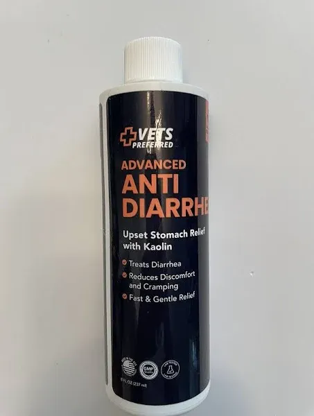 Vets Preferred Advanced Anti-Diarrhea Liquid for Dogs, with Kaolin, 8 fl oz