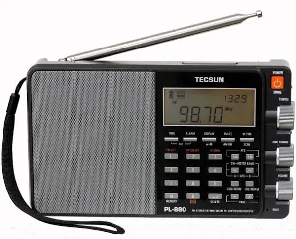 Tecsun PL-880 Portable World Band Radio with AM/FM/SSB Modes