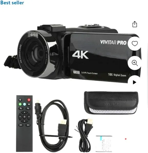 VIVITAR 4K Ultra HD 18x Zoom DVR4K Digital Video Camera