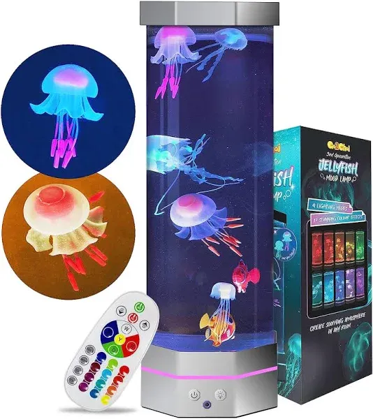 Jellyfish Aquarium Lamp Fake Fish Jelly Fish Tank Aquarium Lava Lamp Night Li...