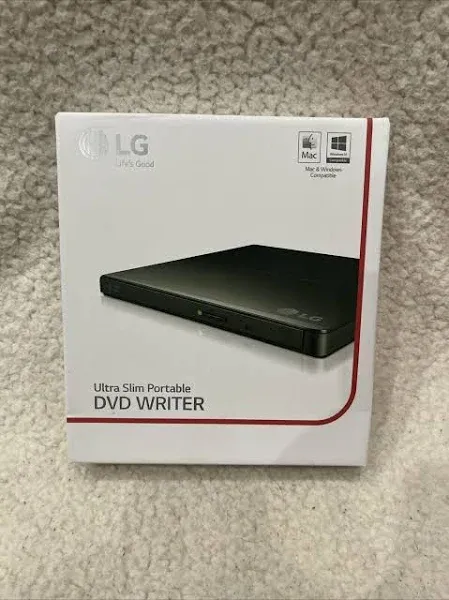 LG Ultra Slim Portable DVD Writer GP65NB60 Brand New