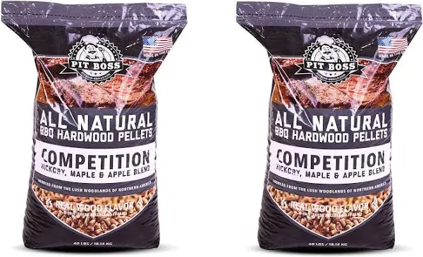 100% All-Natural Hardwood Competition Blend BBQ Grilling Pellets, 40 Pound Bag