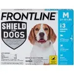 Frontline Shield Tick/Flea Treatment for Medium Dogs 21-40lbs 3 Dose