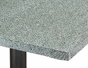 Granite Vinyl Elasticized Banquet Table Cover, Crafted with Heavy-Duty Vinyl, Soft Fleece Backing, Home Décor – Gray, 48 in. x 24 in. Oblong