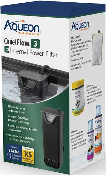 Aqueon QuietFlow E Internal Power Filter (3 Gallons)