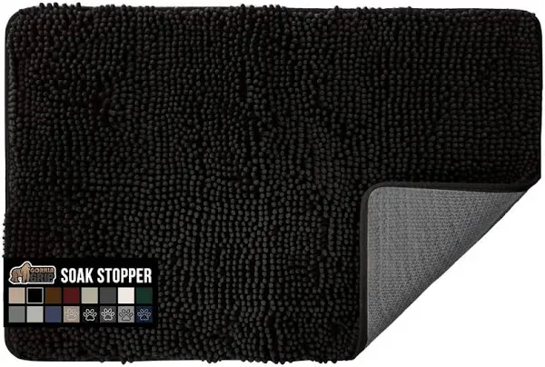 Gorilla Grip Ultra Absorbent Grippy Doormat for Muddy Dog Paws, Machine Washable Soak Stopper Rugs Cleaner Floors, Bed Mat for Dirty Dogs, Indoor Entrance Door Rug Pet Bed Mats 24x17 Beige