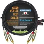 6 Foot RCA Cable Pair - Made with Canare L-4E6S, Star Quad, Audio Interconnec...