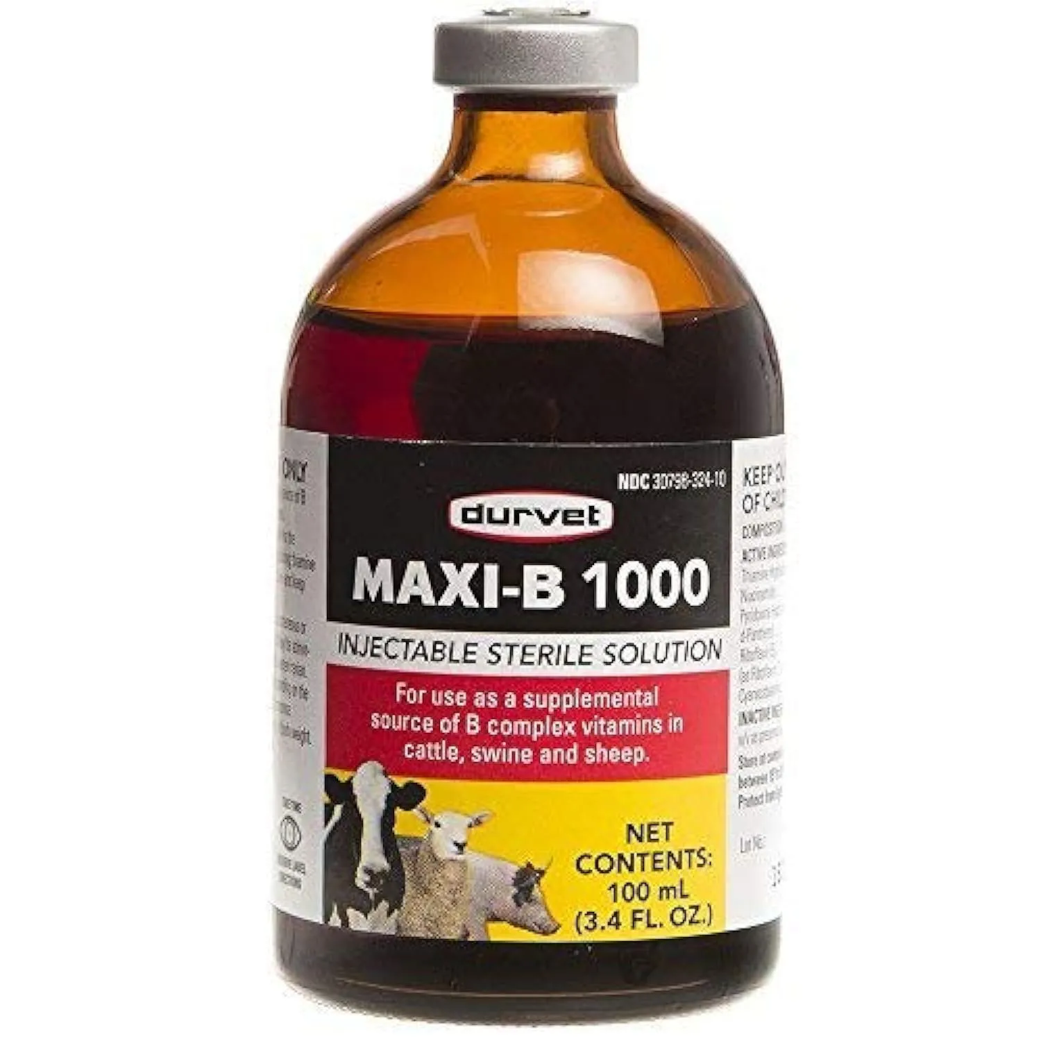 Maxi-B 1000 Injectable For Cattle Swine And Sheep  3.4 Oz By Durvet