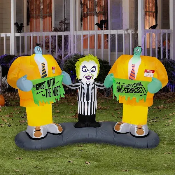 Halloween Inflatable Beetlejuice Scene, 5 Ft Tall, Multi