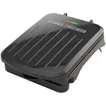 George Foreman GRS040B 2-Serving Classic Plate Electric Indoor Grill Panini Press