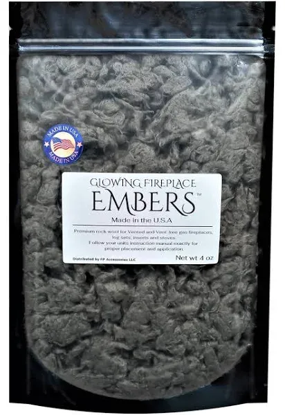 Glowing Fireplace Embers Rockwool For Gas Logs, Gas Fireplaces and Inserts, 4 oz