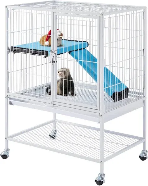 Yaheetech 34in Rolling Metal Small Animal Cage