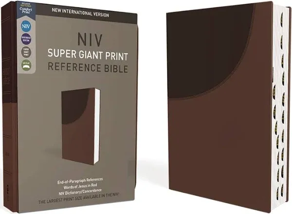 NIV Super Giant Print Reference Bible, Thumb Indexed, Comfort Print