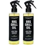 CARON & DOUCET - BBQ Grill Cleaner Oil | 100% Plant-Based & Vegan | Best for Cleaning Barbeque Grills & Grates | Use with Wooden Scrapers, Brushes, Accessories & Tools | Great Gift for Dad! (2X 8oz)