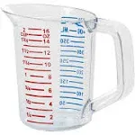 Rubbermaid Commercial Fg321500clr Polycarbonate Measuring Cup,1 Pint