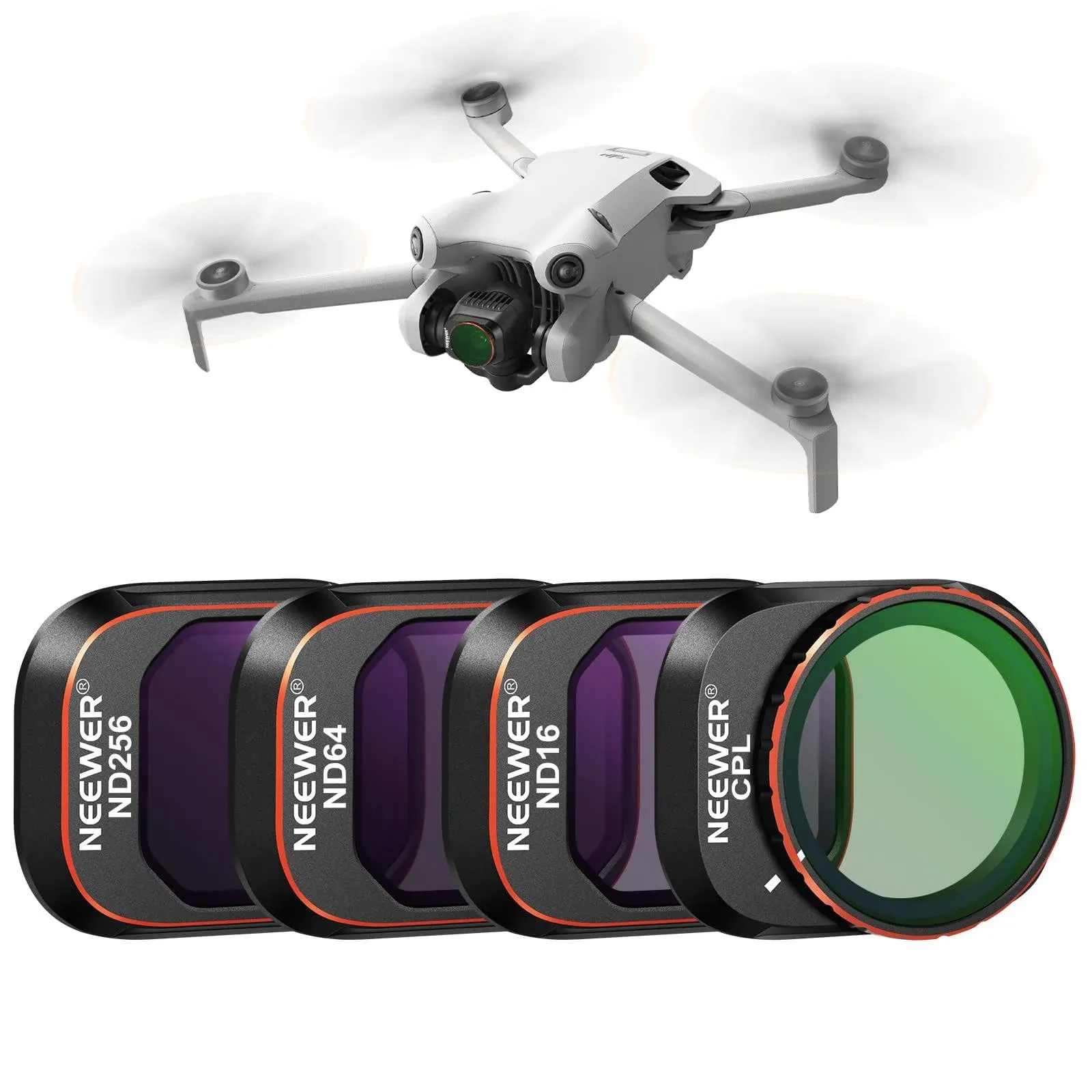 NEEWER 4 Pack ND16 ND64 ND256 &amp; CPL Filter Set Compatible with DJI Mini 4 Pro