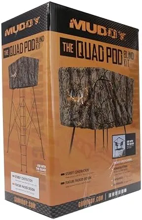 Quad Blind Kit - Durable Water-Resistan<wbr/>t Hunting Outdoor Camo 360-Degree Coverag