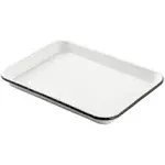 Tablecraft 10347 White Enamel 1/4 Size Sheet Pan