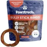 Pawstruck All Natural 4" Bully Stick Rings for Dogs Grain Free