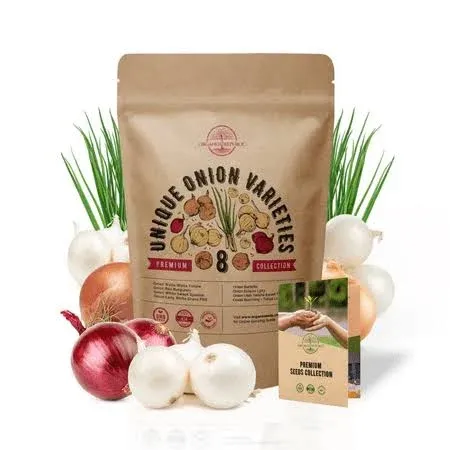 Organo Republic 8 Onion Seeds Variety Pack