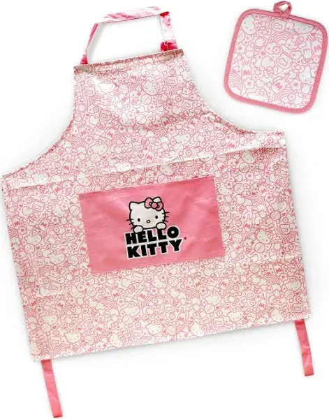 Hello Kitty Adult Apron and Potholder Set