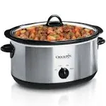 Crock-Pot 7-Quart Oval Manual Slow Cooker | Stainless Steel (SCV700SS)