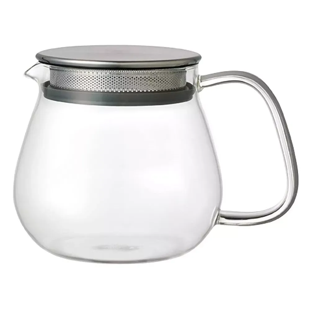 KINTO UNITEA One Touch Teapot Glass Stainless Steel Strainer Lid Tea Pot Japan