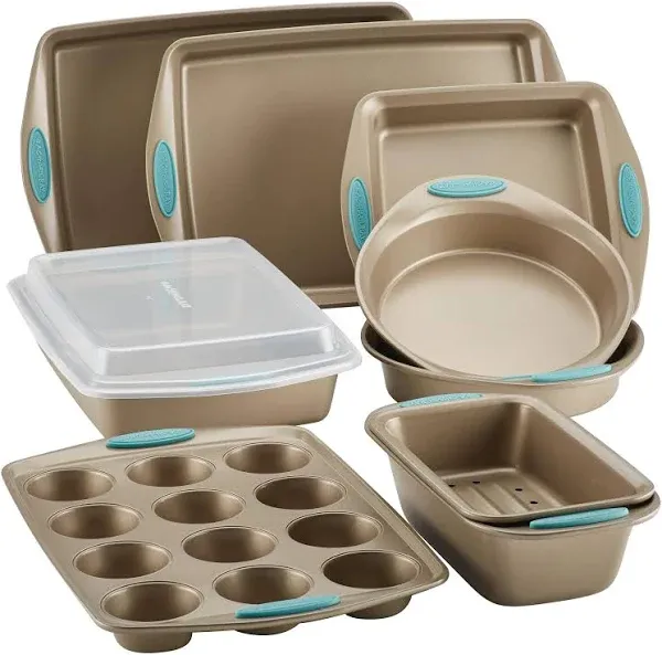 Nonstick Bakeware Set Baking Cookie Sheets Muffin Bread Pan 10 Piece Bakeware 