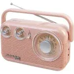 Studebaker SB2003 Retro Portable AM/FM Radio AC or Battery Operated (Rose Gold)