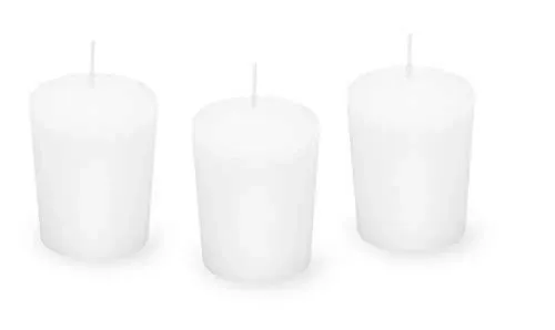 15 Hour Tapered White Votive Church Candles, Set of 144